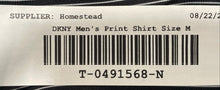Load image into Gallery viewer, DKNY Mens Black White Striped Eight-Way Stretch Slim Fit Dress Shirt Size M