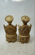 Load image into Gallery viewer, Chinese Figurines Emperor And Empress Statues Pair Carved Resin Collectibles