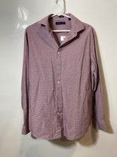 Load image into Gallery viewer, Tommy Hilfiger Mens Red White Printed Long Sleeve Button Front Dress Shirt Sz L