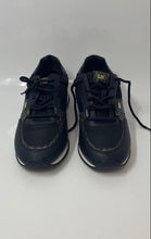 Load image into Gallery viewer, Michael Kors Womens Monique Black Beige Monogram Print Sneaker Shoes Size 7.5M