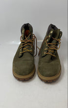 Load image into Gallery viewer, Timberland Mens 6 Inch Premium Dark Green Lace-Up Waterproof Work Boots Size 5