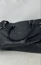 Load image into Gallery viewer, Michael Kors Womens Black Signature Print Double Handle Shoulder Handbag