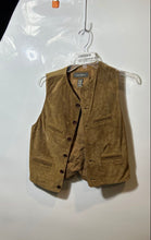 Load image into Gallery viewer, Banana Republic Mens Brown Genuine Leather Sleeveless Collarless Vest Size XS