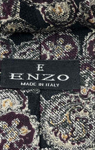 Load image into Gallery viewer, Enzo Mens Multicolor Floral Silk Keeper Loop Adjustable Designer Tie