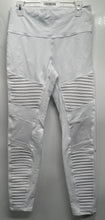 Load image into Gallery viewer, Alo Womens White Ribbed Panel Skinny Leg Compression Leggings Size Large