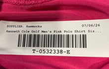 Load image into Gallery viewer, Kenneth Cole Golf Mens Pink Printed Short Sleeve Collared Polo Shirt Size XL
