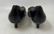 Load image into Gallery viewer, Adrienne Vittadini Womens Scout Black Leather Slip-On Pump Heels Size 7.5M