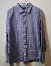 Load image into Gallery viewer, Tommy Hilfiger Mens Blue Plaid Long Sleeve Collared Slim-Fit Dress Shirt Size XL