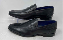 Load image into Gallery viewer, Bugatti Mens Black Leather Round Toe Low Top Slip-On Loafers Shoes Size 43