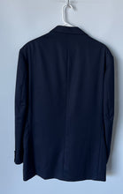 Load image into Gallery viewer, Oscar De La Renta Mens Blue Wool Notch Lapel Single Breasted Blazer Jacket 41R