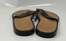 Load image into Gallery viewer, Coach Womens Black Brown Leather Slip-On Flat Flip-Flop Sandals Size 7B