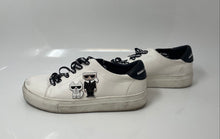 Load image into Gallery viewer, Karl Lagerfeld Paris Womens Caraby White Black Lace-Up Sneaker Shoes Size 6M