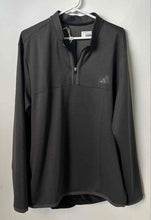 Load image into Gallery viewer, Adidas Mens Gray Long Sleeve 1/4 Zip Collared Windbreaker Jacket Sz XL With Tag