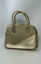 Load image into Gallery viewer, Michael Kors Womens Gold Charm Double Handle Inner Pockets Satchel Handbag