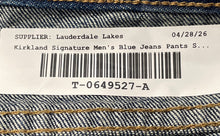 Load image into Gallery viewer, Kirkland Signature Mens Blue Denim Medium Wash Straight Leg Jeans Size 44X32