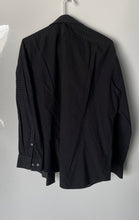 Load image into Gallery viewer, Calvin Klein Mens Black Printed Long Sleeve Collared Dress Shirt Size 16.5
