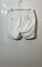 Load image into Gallery viewer, Nautica Mens White Flat Front Slash Pockets Classic Fit Chino Shorts Size 30W