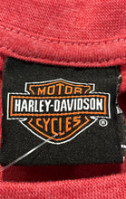 Load image into Gallery viewer, Harley-Davidson Womens Red Graphic Print Short Sleeve Pullover T-Shirt Size L