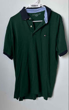 Load image into Gallery viewer, Tommy Hilfiger Mens Green Cotton Short Sleeve Spread Collar Polo Shirt Size L/G