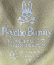 Load image into Gallery viewer, Psycho Bunny Mens Yellow Pima Cotton Short Sleeve Pullover T-Shirt Size 8