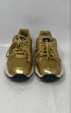 Load image into Gallery viewer, Adidas Womens Falcon CG6247 Gold Metallic Lace-Up Sneaker Shoes Size 7.5