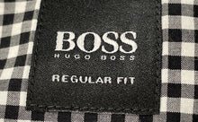Load image into Gallery viewer, Hugo Boss Mens Black White Striped Cotton Regular Fit Button-Up Shirt Size 2XL