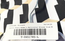 Load image into Gallery viewer, Calvin Klein Womens Multicolor Geometric V-Neck Sleeveless Blouse Top Size M