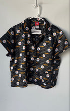 Load image into Gallery viewer, NFL Mens Black White Balls Pittsburgh Steelers Collared Sleepwear Shirt Size L