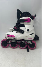 Load image into Gallery viewer, Rollerblade Kids Apex G White Pink Lace-Up Adjustable Strap Inline Skates Sz 2-5