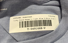 Load image into Gallery viewer, Lucky Brand Womens Light Blue Short Sleeve Crew Neck Graphic T-Shirt Size L