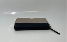 Load image into Gallery viewer, Kate Spade New York Womens Black Beige Leather Small Zip-Around Wallet