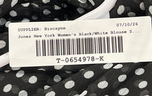 Load image into Gallery viewer, Jones New York Womens Black White Polka Dot Long Sleeve Tunic Blouse Top Size M