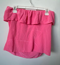 Load image into Gallery viewer, Lilly Pulitzer Womens Pink Strapless Ruffle Pullover Blouse Top Size Large