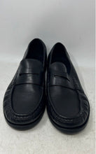 Load image into Gallery viewer, Zara Mens Black Leather Round Toe Slip-On Penny Loafer Dress Shoes Size EUR 44