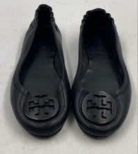Load image into Gallery viewer, Authentic Tory Burch Womens Black Leather Ballet Flats Size 8M Damaged