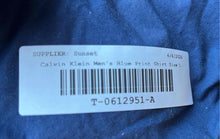 Load image into Gallery viewer, Calvin Klein Mens Blue Printed Long Sleeve Collared Dress Shirt Size L