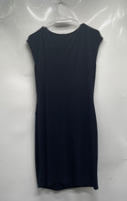 Load image into Gallery viewer, Michael Kors Womens Black Sleeveless Cowl Neck Knot Ruched Sheath Dress Size L
