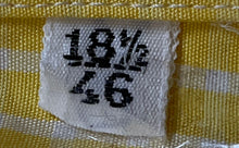 Load image into Gallery viewer, Damiani Mens Yellow Check Cotton Long Sleeve Collared Dress Shirt Size 18 1/2