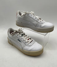 Load image into Gallery viewer, Puma Womens Carina 384743-01 White Pink Low Top Lace-Up Sneaker Shoes Size 8