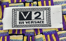 Load image into Gallery viewer, V2 By Versace Mens Multicolor Printed Silk Adjustable Designer Tie