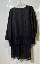 Load image into Gallery viewer, David Dart Womens Black Long Sleeve 2 Pcs Blouse Skirt Suit Set Size XL And L