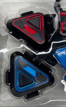 Load image into Gallery viewer, Sharper Image 2-Player Red Blue Black Light Sound Vests Laser Tag