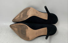Load image into Gallery viewer, Antonio Melani Womens Black Leather Slip-On Pointed Toe Pump Heels Size 9M