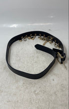 Load image into Gallery viewer, Zara Womens Black Faux Leather Grupo Inditex Fashion Belt With Gold Accessories
