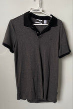 Load image into Gallery viewer, Calvin Klein Mens Gray Black Striped Print Slim-Fit Golf Polo Shirt Size S