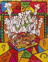 Load image into Gallery viewer, Wine Extravaganza Picture Frame Wall Art Print Signed By Artist Emilio Sauma
