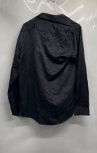 Load image into Gallery viewer, Nine West Mens Black Long Sleeve Collared Slim Fit Dress Shirt Size Medium