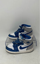 Load image into Gallery viewer, Nike Boys Air Jordan 1 Retro High FD1413-410 White Blue Basketball Shoes Size 8C