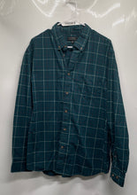 Load image into Gallery viewer, Banana Republic Mens Green Check Cotton Slim Fit Pockets Button-Up Shirt Size XL