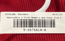 Load image into Gallery viewer, Abercrombie & Fitch Womens Red Ribbed Long Sleeve Mini Sweater Dress Size S